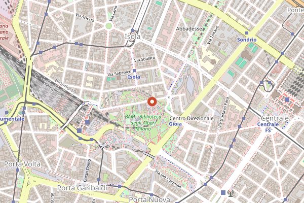 Map showing Ratana in Milan