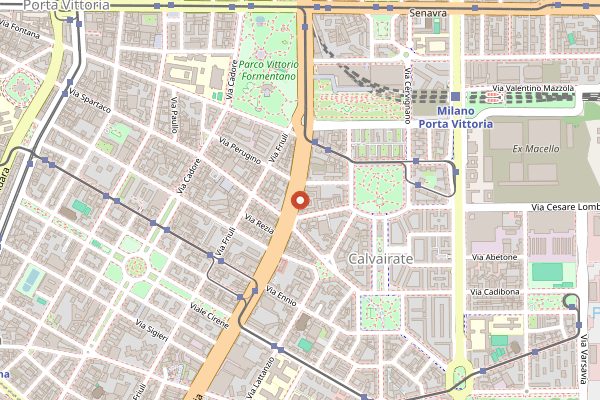 Map showing Trattoria Masuelli San Marco in Milan