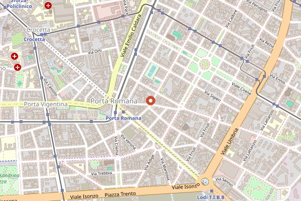Map showing Trippa in Milan