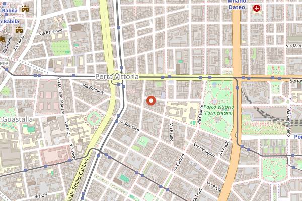 Map showing Veranda in Milan