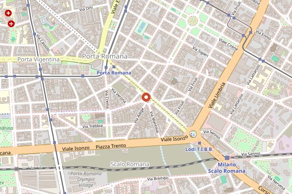 Map showing Giannasi in Milan