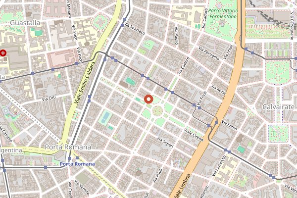 Map showing Al Bacco in Milan