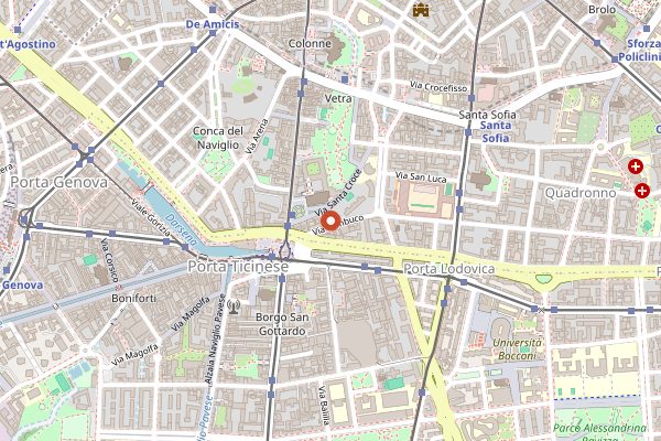Map showing e/n enoteca naturale in Milan
