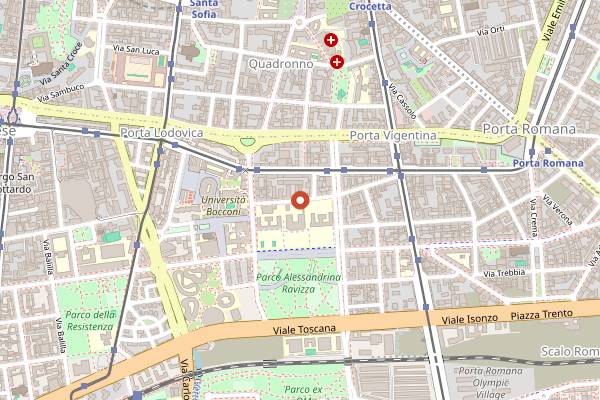 Map showing Vinodromo in Milan