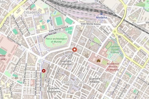 Map showing Panificio Gallone in Modena