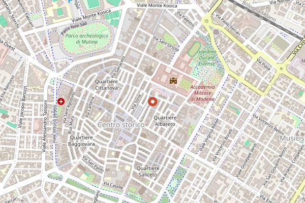 Map showing Caffetteria Drogheria Giusti in Modena