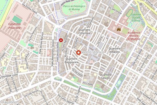 Map showing Ex Spaccio delle Carceri in Modena