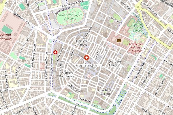 Map showing L'Archivio, Enoteca con Cucina in Modena
