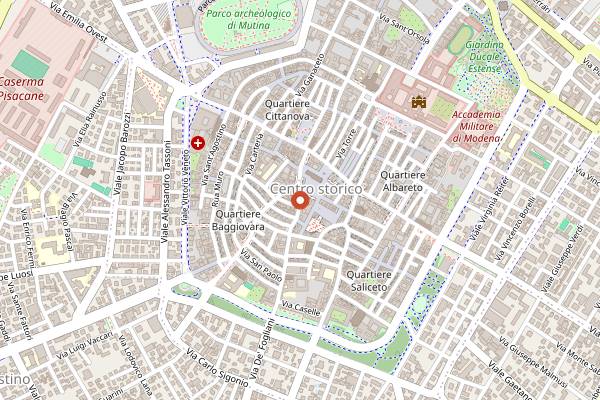 Map showing Zero5Nove in Modena