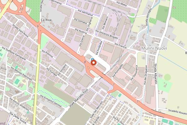 Map showing BeerBelly in Modena
