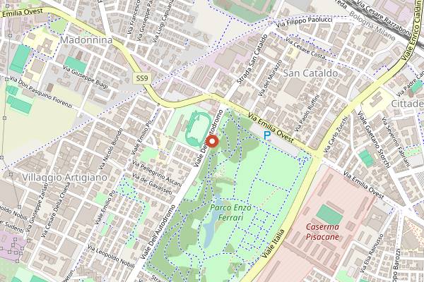 Map showing L'Insolito Bar in Modena