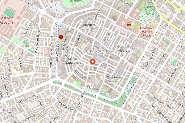Map showing Bar Cappuccino da Angiolina in Modena