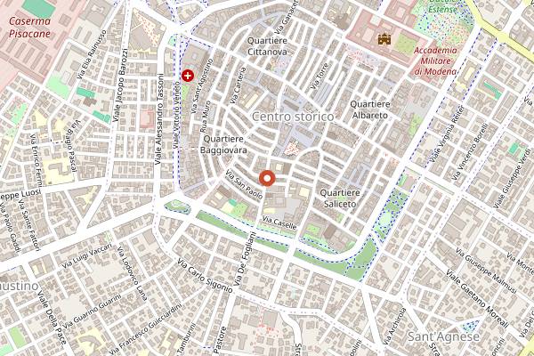 Map showing Parì, Caffè con Cucina in Modena