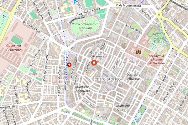 Map showing Pasticceria Solmi in Modena