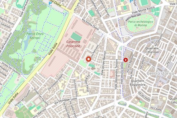 Map showing Snack Cafe di Barbieri Gessica in Modena