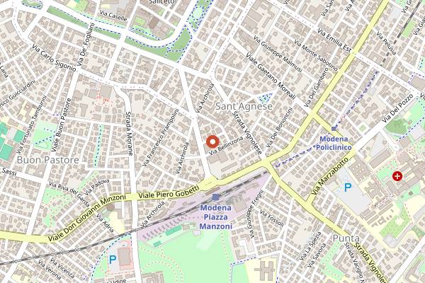 Map showing Ristorante Pizzeria Saliceta in Modena