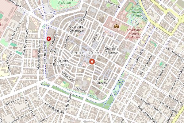 Map showing Sosta Emiliana in Modena