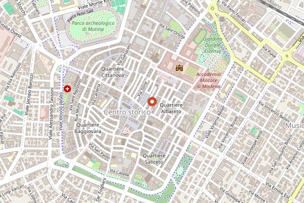Map showing Torrefazione La Messicana in Modena