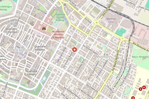 Map showing Il Tortellante tortellini workshop in Modena
