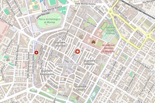Map showing Bottega Vegana in Modena