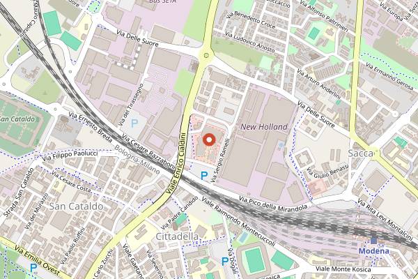 Map showing Doppiozero Food Lab in Modena