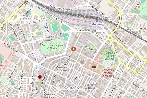 Map showing Acetaie Aperte in Modena