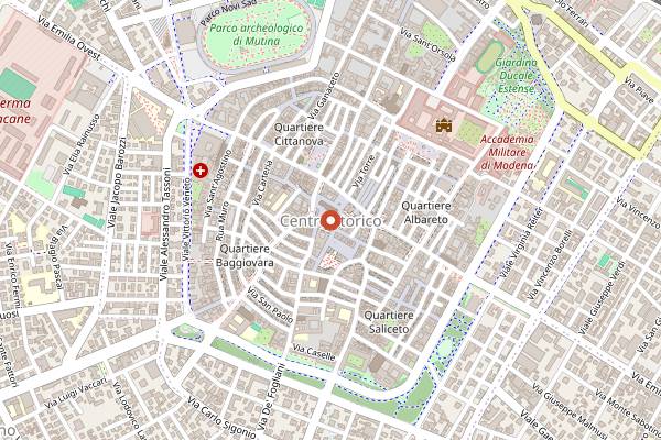 Map showing La Bonissima in Modena