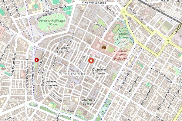 Map showing Hosteria Giusti in Modena