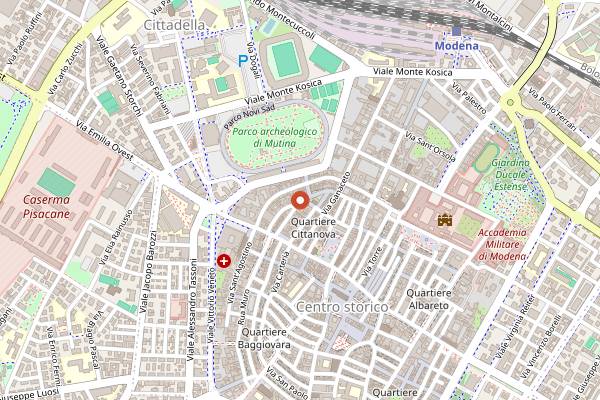 Map showing L'Erba del Re in Modena