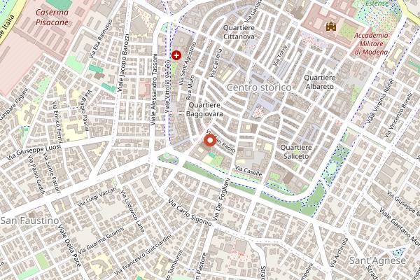 Map showing Locanda in San Francesco in Modena