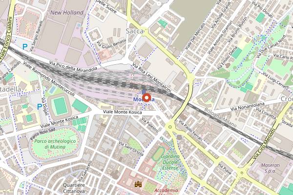 Map showing Emilia Delizia Foodie's Delight tour in Modena