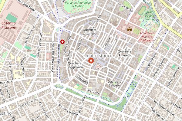 Map showing Antica Trattoria Cervetta in Modena