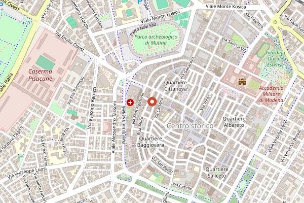 Map showing Ristretto Vicolo Coccapani in Modena