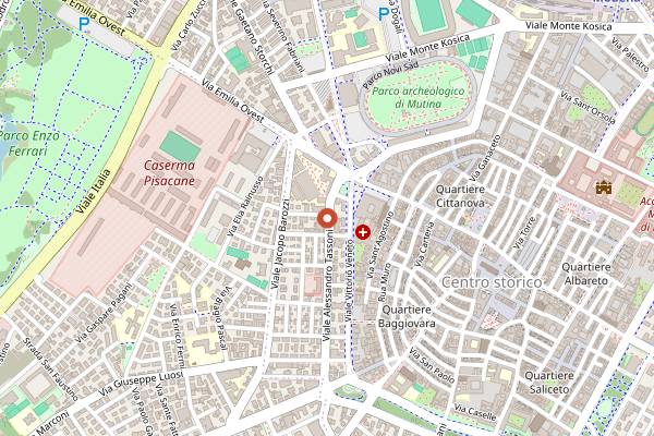 Map showing Al Cenacolo in Modena