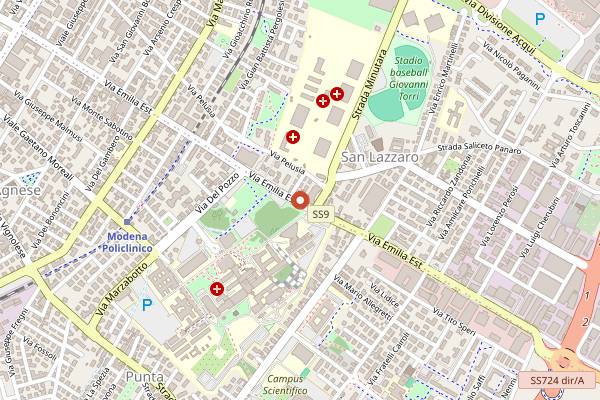 Map showing Ristorante Marechiaro in Modena