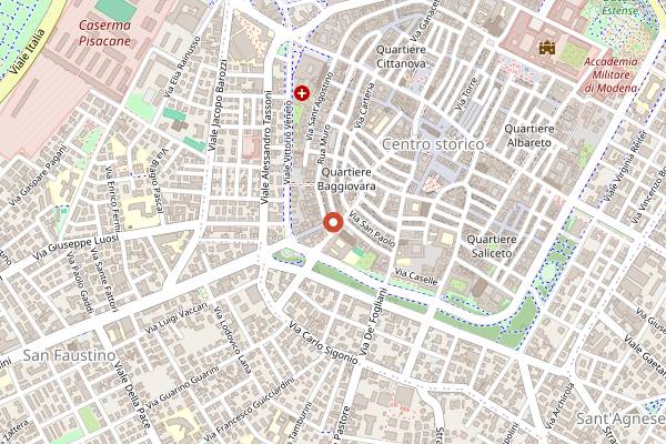 Map showing Mercato di Campagna Amica di Modena in Modena
