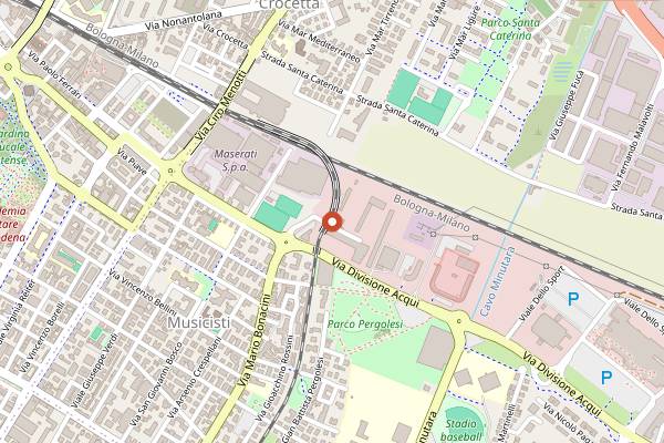 Map showing L'Off in Modena