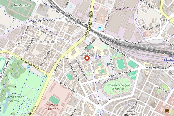 Map showing Snoopy in Modena