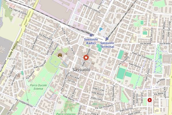 Map showing Pizzeria La Lanterna in Modena