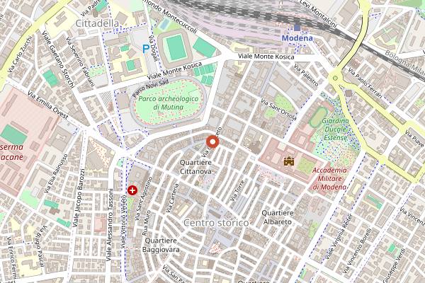 Map showing Trattoria Ermes in Modena