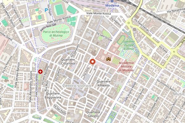 Map showing Zemian Piccola Osteria in Modena