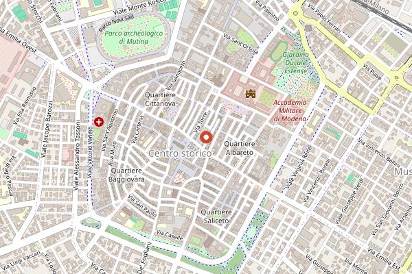 Map showing Bloom in Modena
