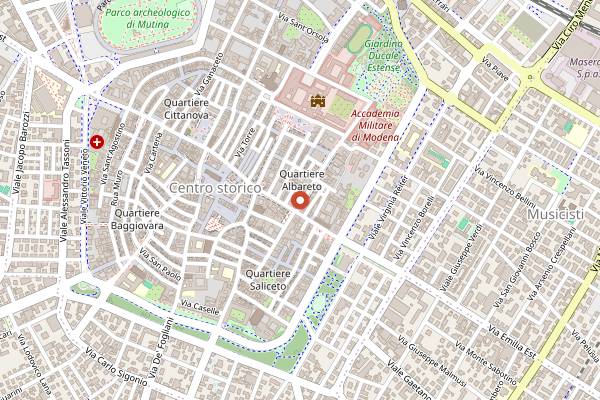 Map showing Gelateria K2 in Modena