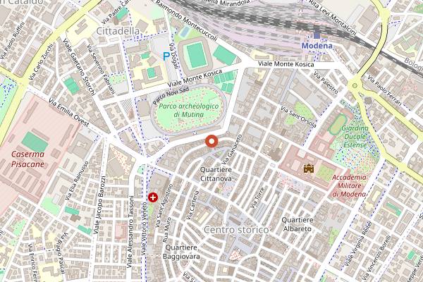 Map showing Gelateria Pomposa in Modena