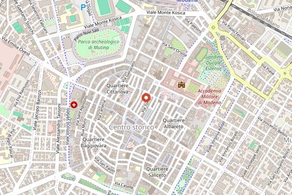 Map showing Archer in Modena