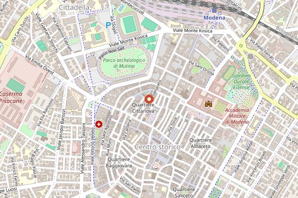 Map showing Bergonzini Giorgio 1963 in Modena