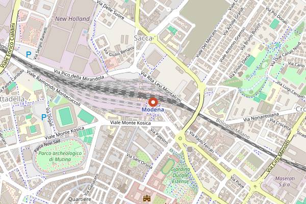 Map showing Via Taglio 12 in Modena