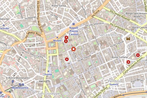 Map showing Angelo Carbone in Naples