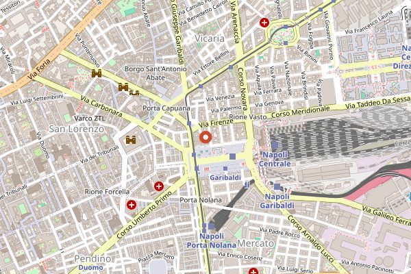 Map showing Pasticceria Attanasio in Naples