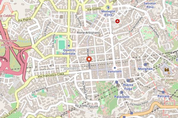 Map showing Pasticceria Bellavia Vomero in Naples